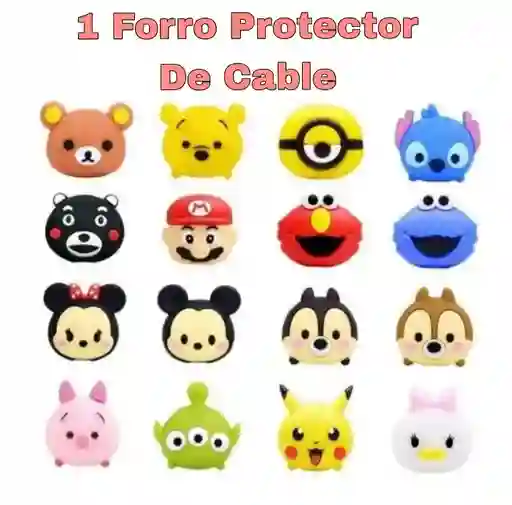 Protector De Cable Usb Cargador Animado