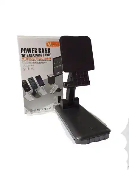 Power Bank Soporte Para Telefono Con Cable De Carga
