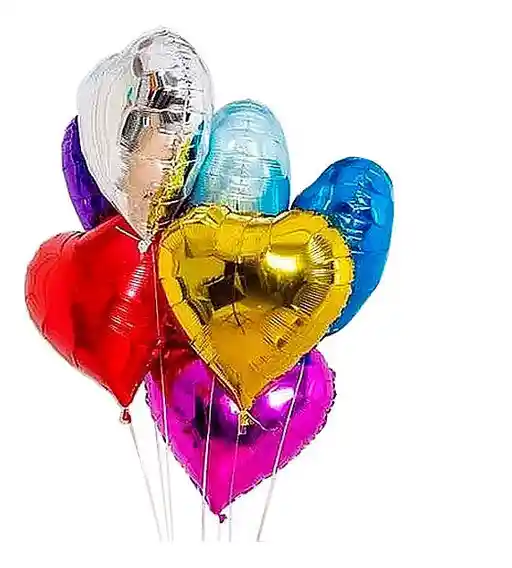 Globo Metalizado 18" Corazón Con Helio