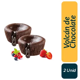 Volcán De Chocolate Relleno De Chocolate - Caja X 2 Unidades