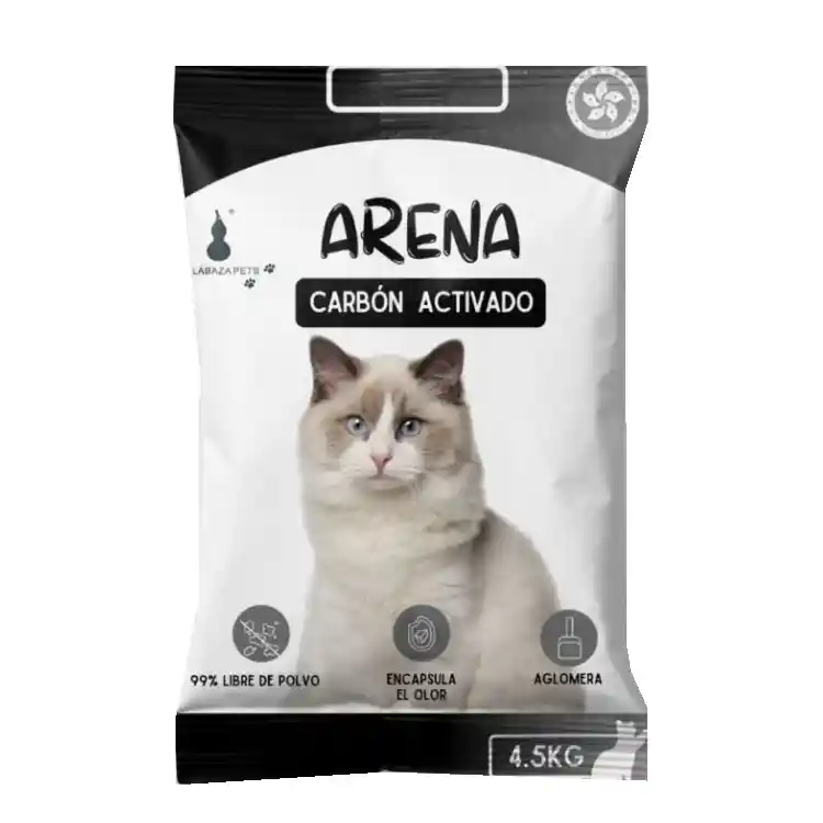 Arena Calabaza Pets Carbón Activado X 4.5 Kg