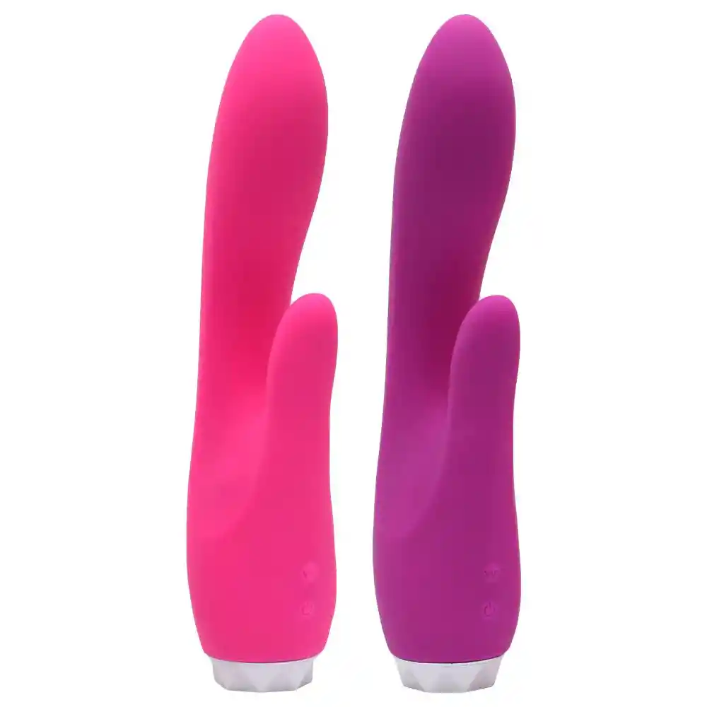 Vibrador Lujo Consolador Punto G Y Clítoris Juguete Sexual Doble Estimulacion