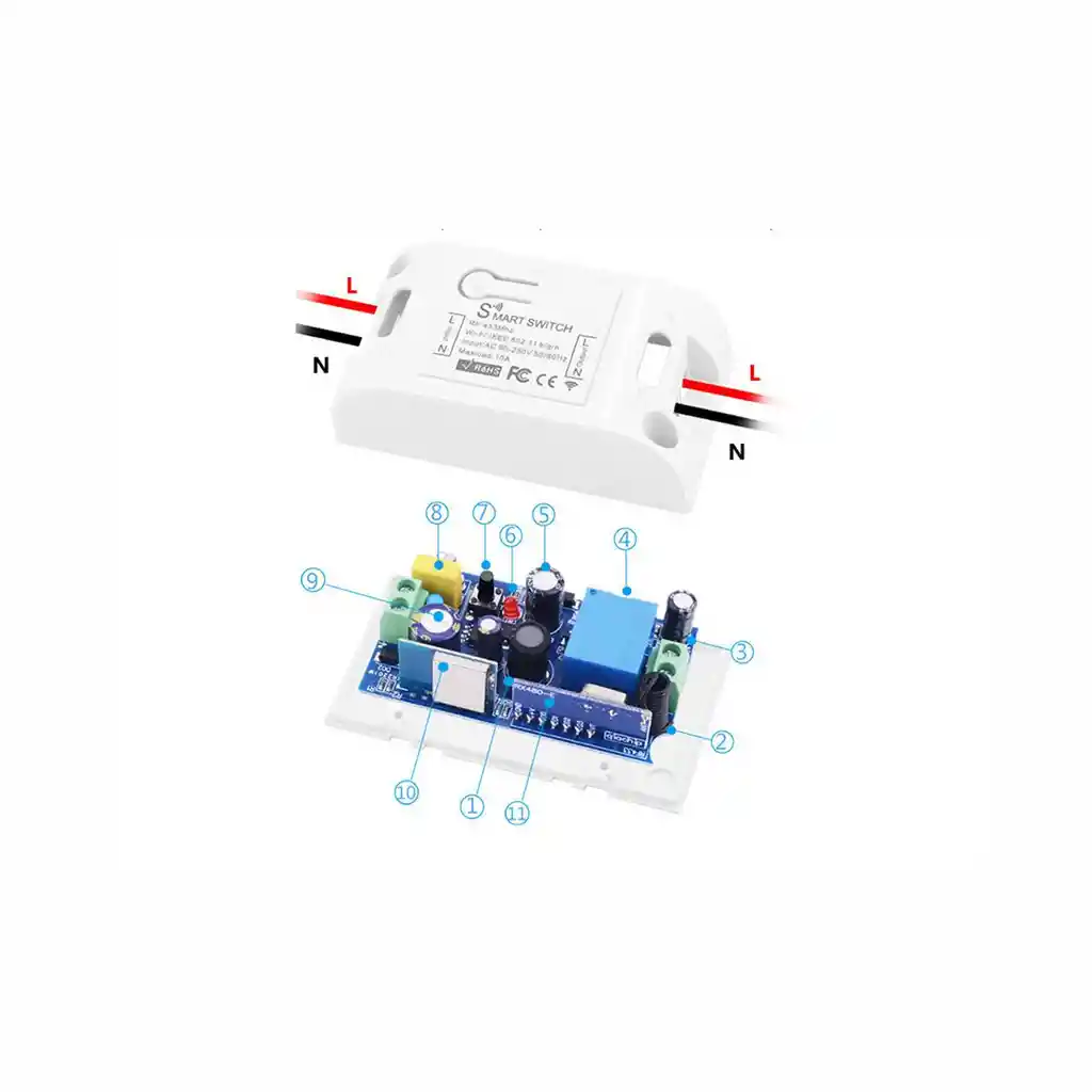 Interruptor Modulo Inteligente Smart Swich Wifi + Rf App Tuya 433 Mhz
