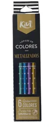 Lapices De Colores Metalizados Norma Kiut X 6 Und