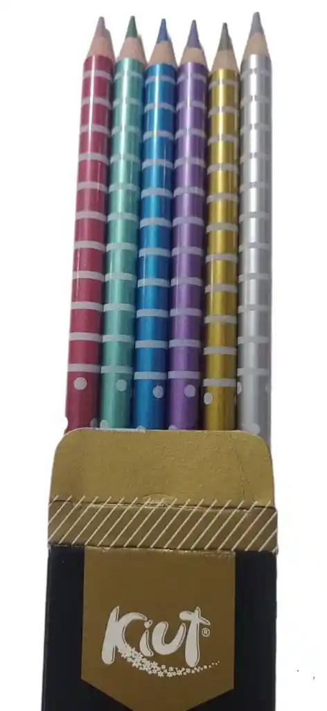 Lapices De Colores Metalizados Norma Kiut X 6 Und
