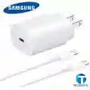 Samsung Cargador + Cabletipo C - 25W - Blanco