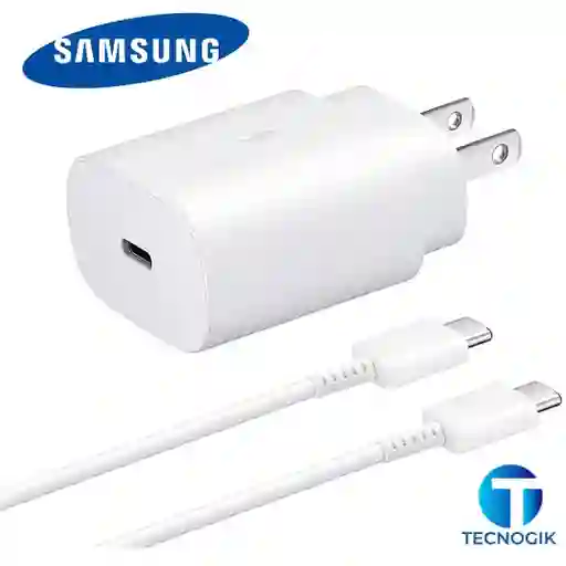 Samsung Cargador + Cabletipo C - 25W - Blanco