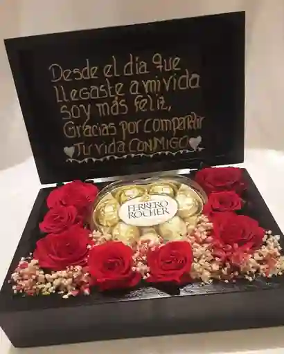 Caja Amor Rosas Y Chocolates Medellin, Dia De La Madre Aniversario Cumpleaños