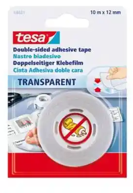 Cinta Doble Faz Transparente 10mx12mm