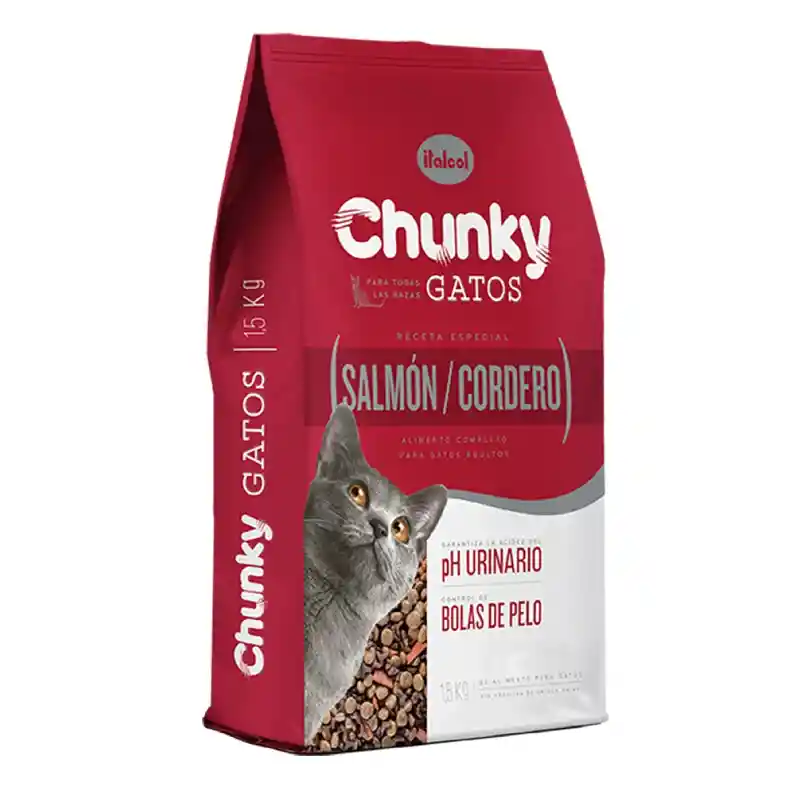 Chunky Gatos Adultos Salmón Y Cordero 1.5kg