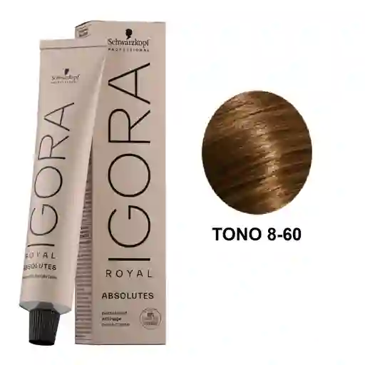 Igora Roya Absolutes Tono 8-60 Rubio Claro Chocolate Natural 60ml