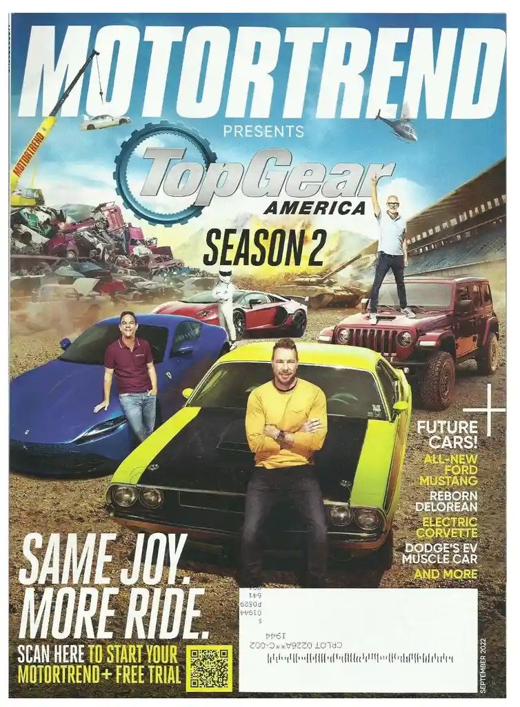 Revista Motortrend Magazine Septiembre 2022 Ed. Inglés Usa Topgear America