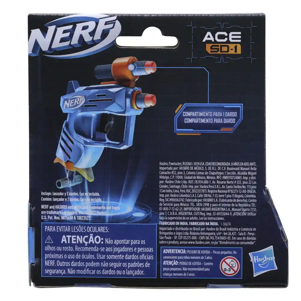 Lanzador Nerf Elite 2.0 Ace Sd-1 Hasbro