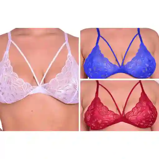 Combo X3 Bralettes Micaela Pétalos