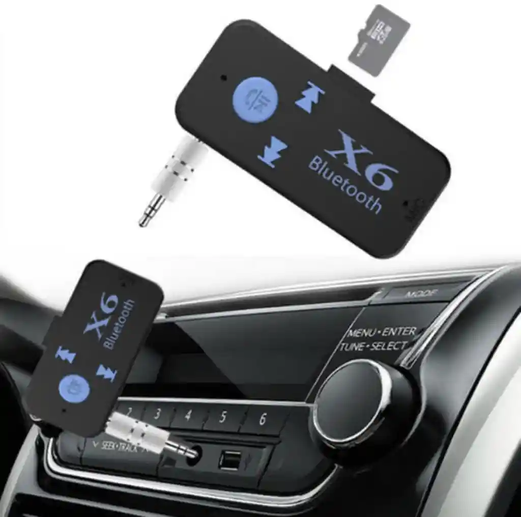 Receptor Bluetooth X6 Manos Libre Recargable 3.5mm Lector Sd