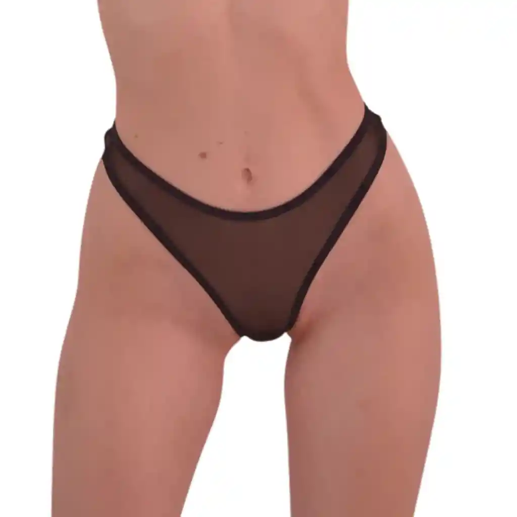 Tanga Transparente Con Pompón De Conejita