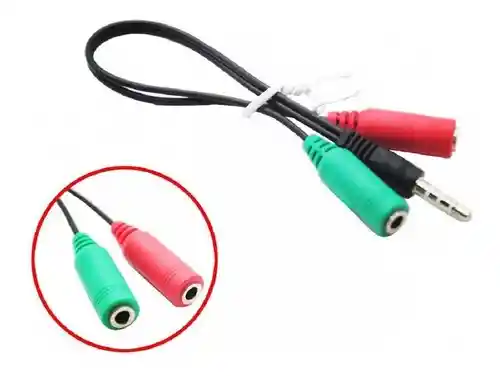 Adaptador / Microfono Audifono 3.5mm 1 Macho 2 Hembras
