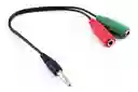 Adaptador / Microfono Audifono 3.5mm 1 Macho 2 Hembras
