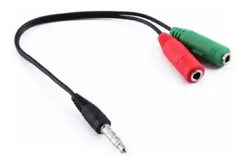Adaptador / Microfono Audifono 3.5mm 1 Macho 2 Hembras