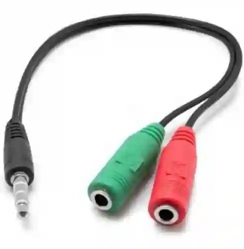 Adaptador / Microfono Audifono 3.5mm 1 Macho 2 Hembras