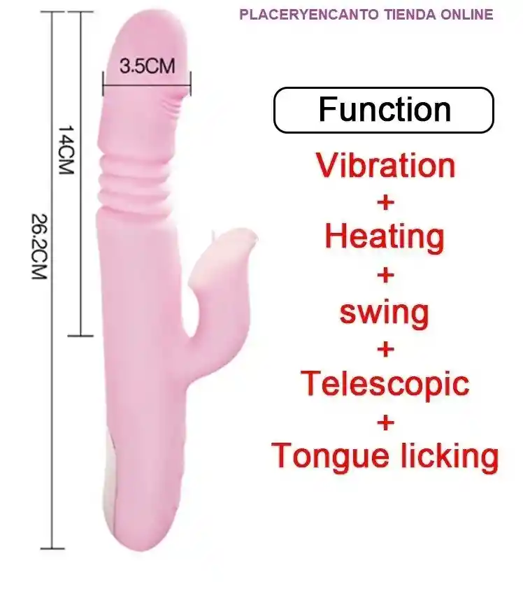 Consolador Vibrador Telescopio Oral Estimula Clitoris Usb