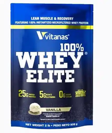 Whey 100%Elite Vitanas 2Lb Proteina Vainilla