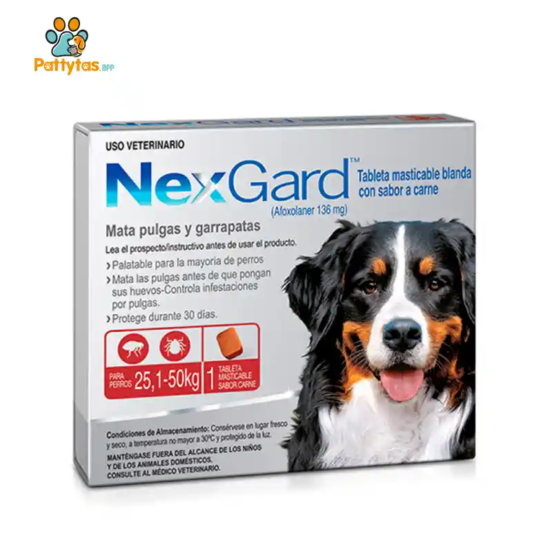 Nexgard Antipulgas Para Perros De 25.1 A 50kg