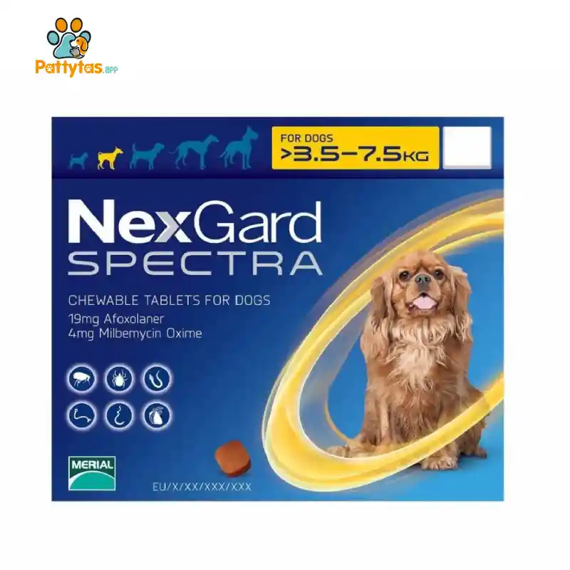 Nexgard Spectra Antipulgas Para Perros De 3.5 A 7.5kg