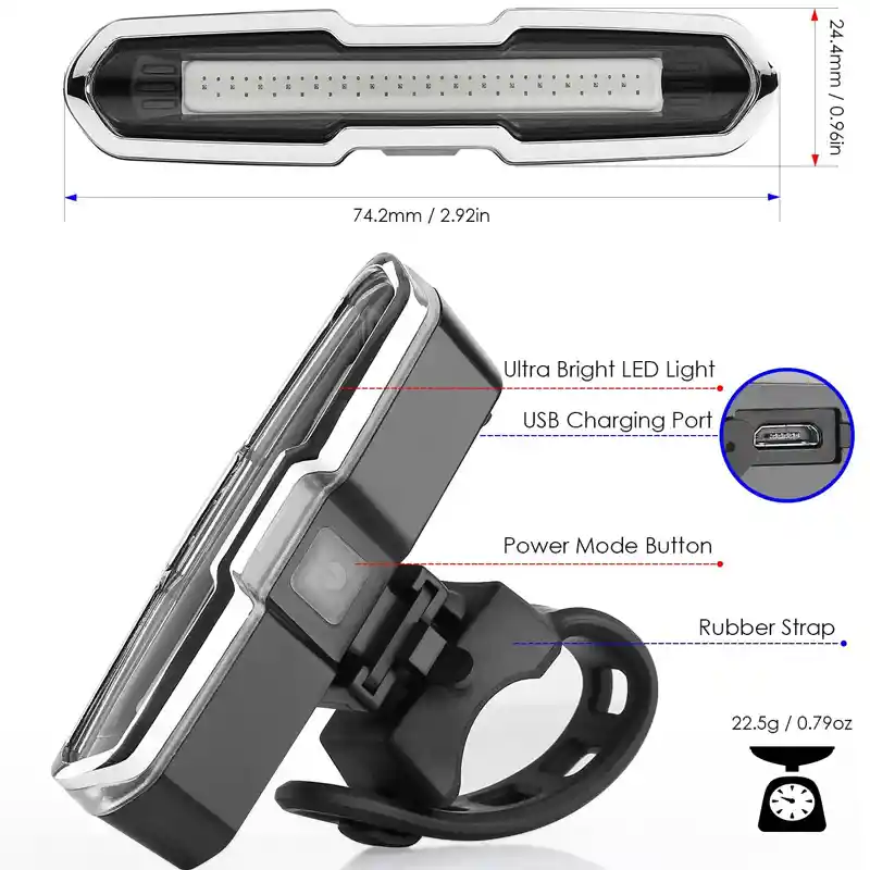 Luz Bicicleta Led Stop Federal Ruta Mtb Ciclismo