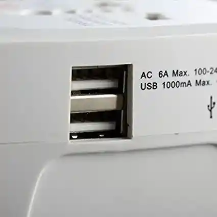 Convertidor Europeo Doble Puerto Usb Adaptador Universal Viajero Plug Adapter Travel