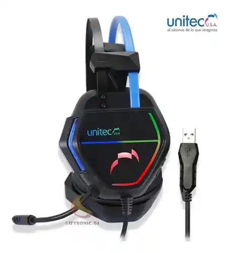 Diadema Gamer Unitec K13, Usb 7.1