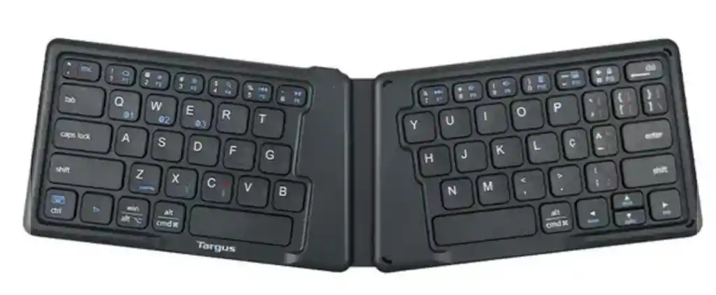 Teclado Targus Plegable Ergonómico Bluetooth Antimicrobial - Negro