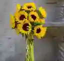 Ramo De 6 Girasoles Y Margaritas
