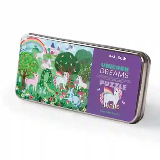 Rompecabezas Sueños De Unicornio Caja De Lata 50 Piezas