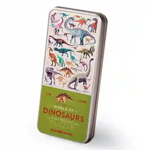 Rompecabezas Mundo De Dinosaurios Caja De Lata 150 Piezas