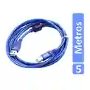 Cable De Impresora Universal 5 Metros Puerto Usb Conector Scaners