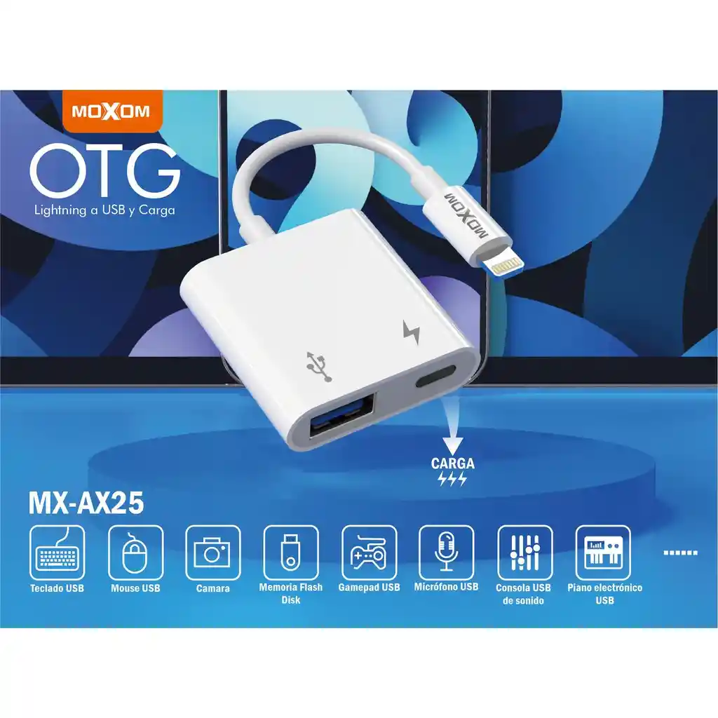 Adaptador Otg Iphone A Usb + Carga