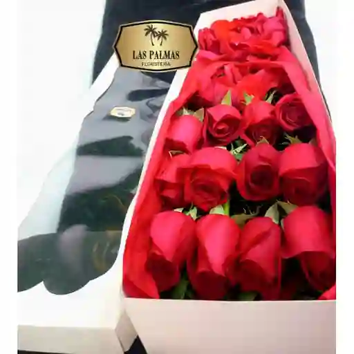 Caja De Rosas Rojas Amor