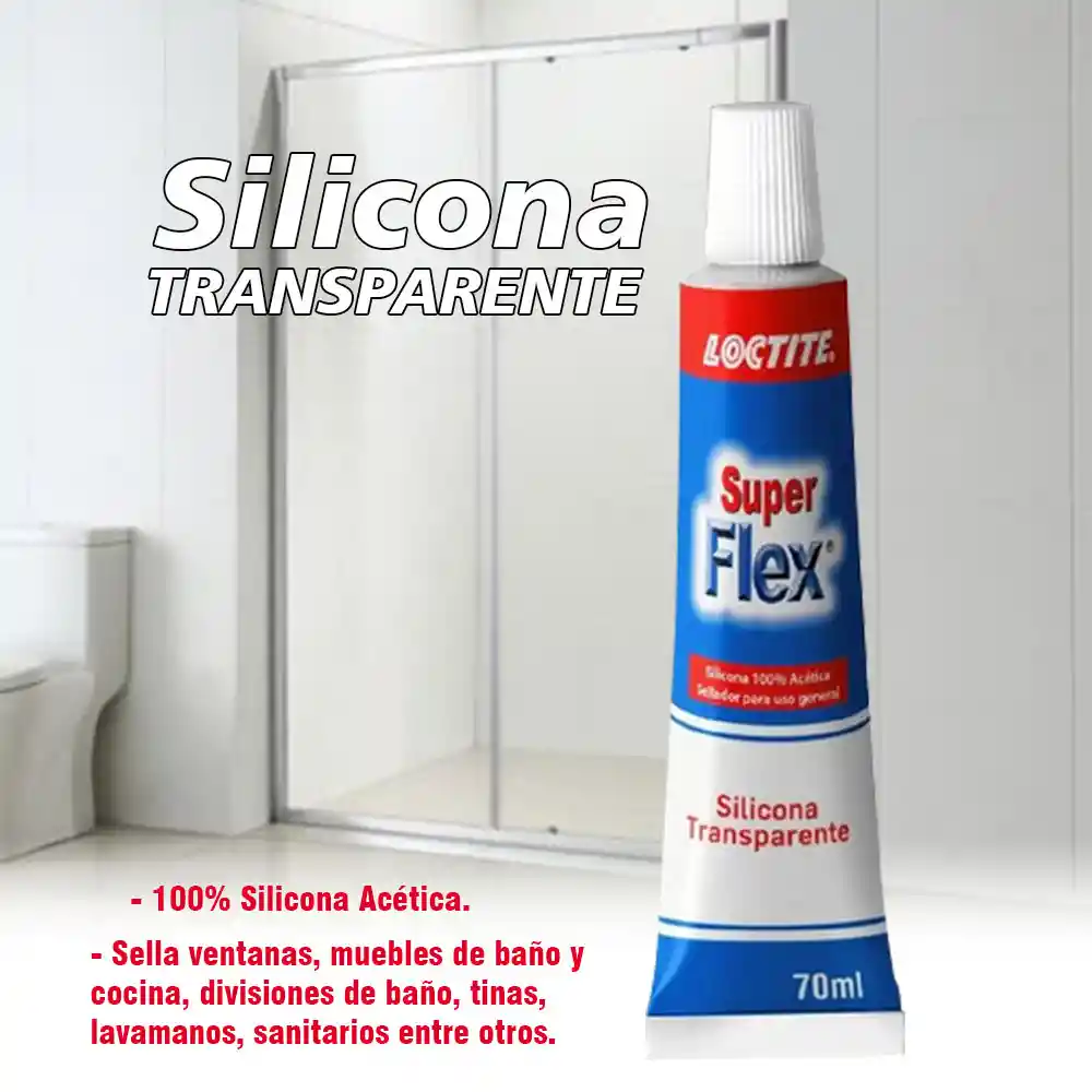 Silicona Transparente Hogar Baños Cocinas