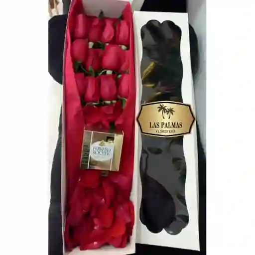 Caja De Rosas Con Ferrero Para Regalar A Mamá