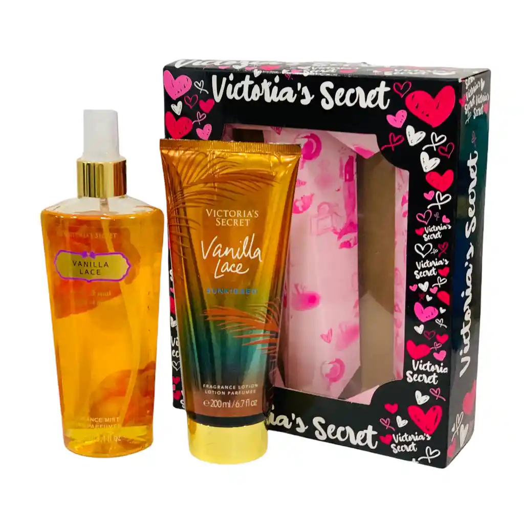 Estuche Vainilla Lace Victoria´s Secret: Splash 250 Ml + Crema 200 Ml