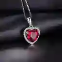 Collar Cadena Alhajas Corazón Con Circón Para Mujer En Plata 925