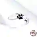 Anillo Ajustable Para Mujer Huellas Circones En Plata 925