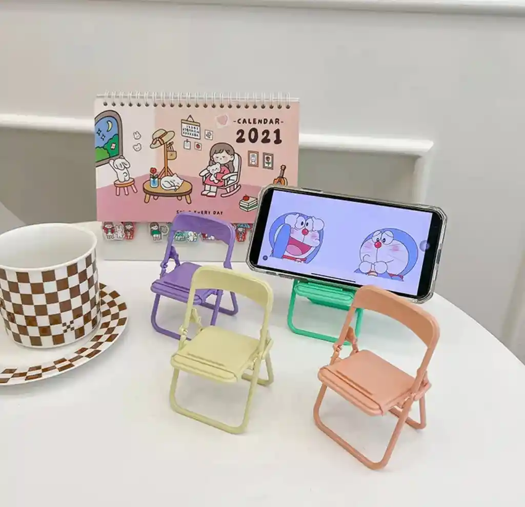 Soporte Celular Silla Kawaii - Aguamarina