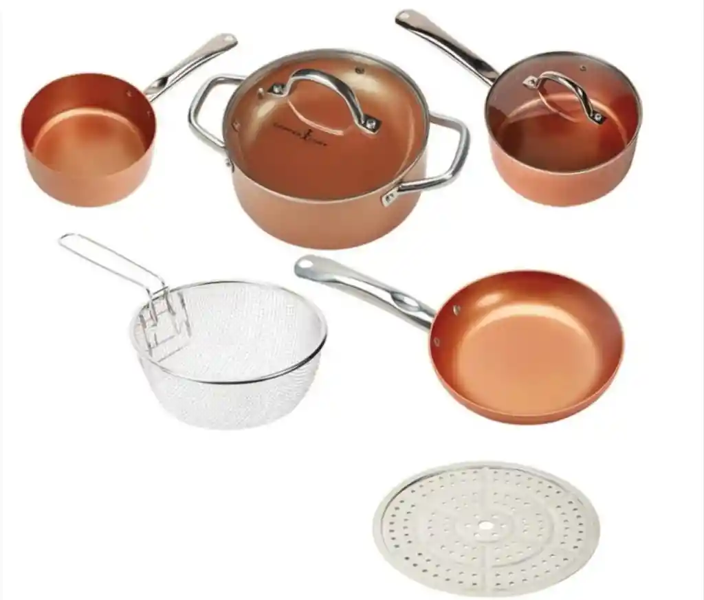 Batería De Cocina 9 Piezas Square Pan Hi-techceramic Nonstick Coating Anti Adherente