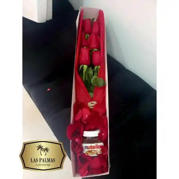 Caja De Rosas Con Nutella