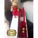 Caja De Rosas Con Peluche Y Ferrero