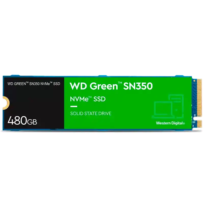 Unidad Solida Wd Green M.2 Sn350 Pcie 480gb Gen 3x4