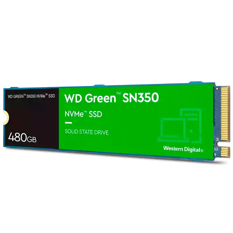 Unidad Solida Wd Green M.2 Sn350 Pcie 480gb Gen 3x4