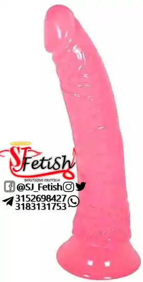 Dildo Chupa 18cm Silicona Medica Sin Testiculo Color Rosado